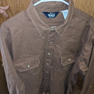 Vintage made in USA Woolrich flannel shirt Brown